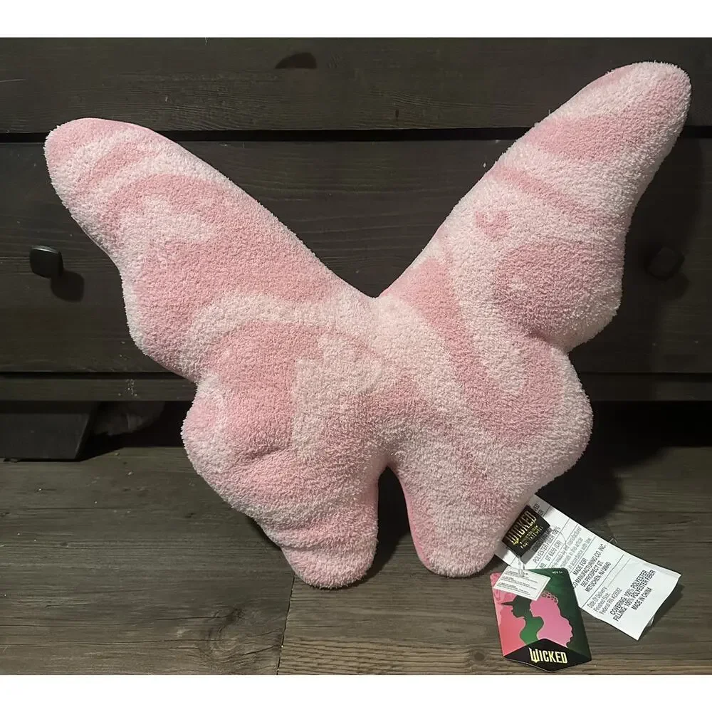 Wicked Butterfly Decorative Pillow Plush Pink Franco Broadway Musical NWT